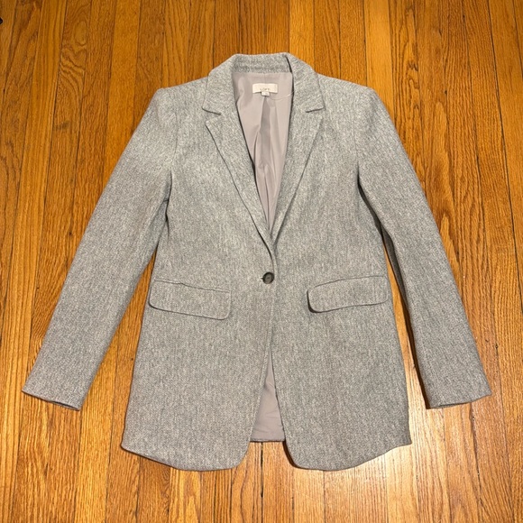 ✨Loft Gray Houndstooth Patterned Blazer ✨ - Picture 1 of 4
